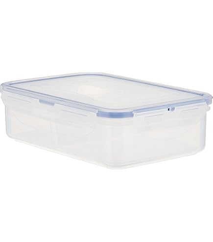 confezione da 4) Lock & Lock Contenitore per alimenti rettangolare, w