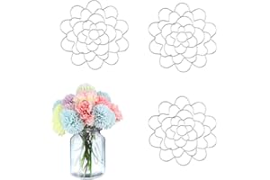 Ldirect 3 Stück Blumenfrosch Edelstahl Draht Blumenarrangement Werkzeug Blumendeckel Arranger Wiederverwendbare Blumengitterhalter (Silber, 4 Zoll)