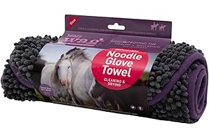 Henry Wag Equine Noodle Glove Towel - Soft & Highly Absorbent Microfibre Noodles, Muddy Pet Accessories, Quick Drying - Designed for Horses - (80 x 35 cm)