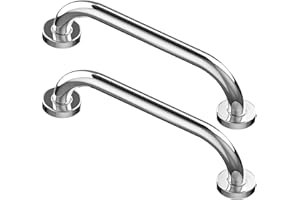 Howdah Agarraderas Baño Para Mayores 30 CM Barra de Agarre de Acero Inoxidable Cromado para el Baño, Asa de Ducha, Asa de Baño, Barras de Agarre Para el Baño 2 Piezas