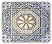 Produktbild Drempad Gaming Mauspads, Moroccan Mouse Pad, Image of a Beautiful Carving Art Flower Doorway Entrance Geometric, Standard Size Rectangle Non-Slip Rubber Mousepad, Blue Pale Yellow Redwood