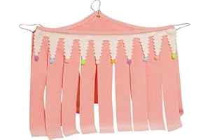 COZYPLC Hamster Triangle Tasseled Hideout Soft Fabric Guinea Pig Bed & Rat Cage Accessories Cozy Hideaway Tent for Small Pets Gerbils Rabbits Ideal Christmas (Pink)