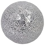 3 Set Silber Kugel mit Glasmosaik – 7,5cm 10,5cm 12,5cm Dekokugel Mosaikkugel Deko Kugel Ball Dekoball Mosaik - 4
