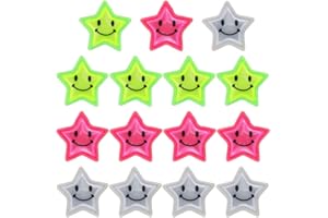 UYUYong 15 Pièces Réflecteur de Rayon de vélo Star Clip de Vélo Réfléchissant pour Enfants Adulte Coloré Décorations de Pneus de Vélo -Coloré