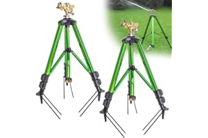 BAUSATZ Outdoor Water Sprinkler with Brass Head - 360° Rotating, Adjustable, Heavy Duty