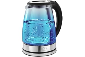Pigeon by Stovekraft Crystal Glass Electric Kettle 1.8 Litre with LED Illumination, Heat Resistant Pyrex 1500 Watt