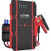 UTRAI Avviatore Batteria Auto 12V 3600A 27000mAh, Con 10W Ricarica Wireless Per Il Smartphone, Avviatore Emergenza Per Auto Fino A Tutti Ges O 8.5L Diesel Con Display LCD Avviatore Batteria