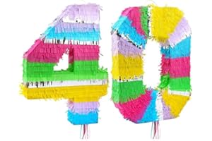 Playflip Pinata Zahl 40 bunt Pastell 40. Geburtstag