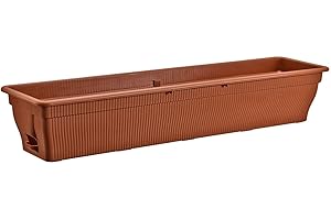 BURI 1a-Handelsagentur Jardinière de balcon avec réservoir d'eau 12/18/25 l couleurs assorties Jardinière 25 Liter terracotta