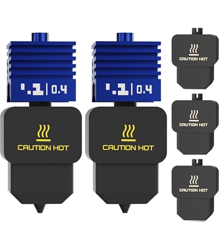 HIKUDIY Hotend Amélioré Pour Bambu Labs P1S/P1P - Bloc Chauffant Cuivre, Titane, Buses 0.2/0.4/0.6mm Et Chaussette Silicone