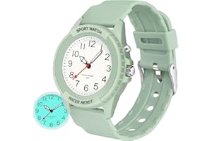 findtime Women Sport Watch Waterproof Analogue Ladies Watches Luminous Outdoor Wrist Watch Simple Dress Watch for Women Teenager Girls Black White Blue Green Purple Pink
