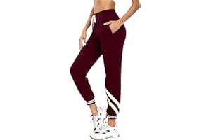 iClosam Pantaloni Tuta Donna in Cotone Pantaloni Sportivi Donna Vita Alta Pantaloni Jogger con Tasche e Coulisse Regolabile per Allenamento Jogging Fitness Nero L