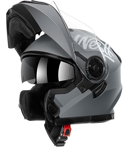 ROOF Helmet Boxer V8, Target Matt White-Red, Size L : Amazon.nl