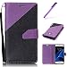 Produktbild EMAXELERS Samsung Galaxy S7 Edge Rotes Herz PU Leder Tasche Schutzhülle Magnetverschluss Flip Case Wallet Handytasche Flip Cover mit 9 Steckplätze für S7 Edge,Rose Feeding Girl