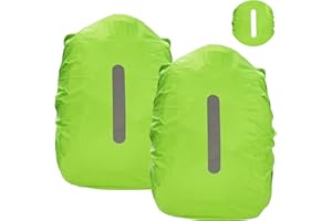 CiciIng Lot de 2 Housses de Pluie pour Sacs à Dos avec Bandes réfléchissantes