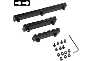 ToopMount Picatinny Rail Tactical Keymod 5-Schlitz,7-Schlitz 13-Schlitz Leichtgewicht Keymod Aluminium Picatinny Rail Section Zubehör 3 Pack Jagd-Zubehör