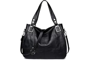 SACMILL Große Damenhandtasche PU Leder Schultertasche Taschen Tote Henkeltasche für Frauen