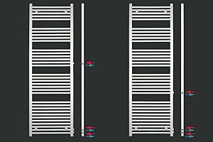 MCHEAT MC Heat ® Premium Austauschheizkörper Renovierungsheizkörper Badheizkörper Seitenanschluss (700mm * 1800mm- Anschluss 500/540 mm)