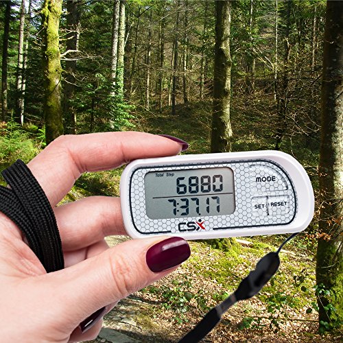 CSX P375 3D Tri-Axis Schrittzähler mit digitaler Anzeige, Clip und Gurt, einschließlich Ebook, genauer Kalorienzähler, 30 Tage Speicher, Entfernung Meilen/km, täglicher Aktivitätstracker, Aktivitätszeit - 2
