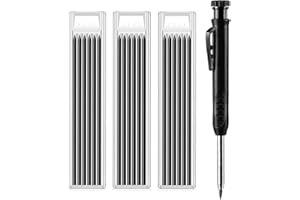 YITULOU Lapiz carpintero Profesional con 18 núcleos de lápiz de dibujo, Trabajador de la construcción Carpintería Carpintería Trabajador de la construcción Diseñador Lápiz de trabajo negro