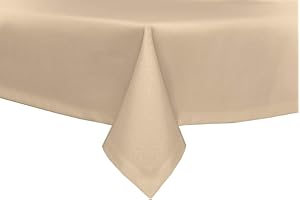 texpot Gartentischdecke 130 x 260 cm in Sand mit Leinen Optik Lotuseffekt Fleckschutz Bügelfrei Tischdecke