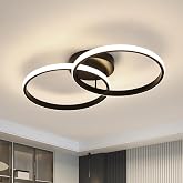 Toolight LED Ceiling Light Round Design 42W 4500K Black Living Room 54cm | LED Ceiling Light 4725LM, Acrylic, Natural Light,