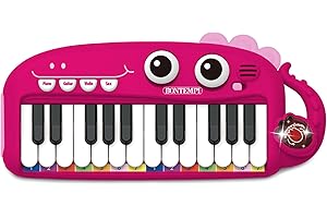 Bontempi | PlayKeys: Tastiera Giocattolo a 24 Tasti per Piccoli Musicisti, Rosa, 300x140x40 mm
