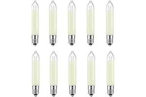 CALDARAX Zestaw 10 E10 14 V 3 W, ciepła biel 2700 K, 30 lm, mała śruba E10, zamiennik żarówki do świecznika, do lampy smyczkowej, świecznika, łuku świetlnego, choinki