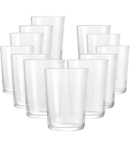 Bormioli Rocco Bodega Set 12 Bicchieri Maxi In Vetro | Trasparenti, 9x9x12 Cm, Capacità 50 Cl | Lavabili In Lavastoviglie