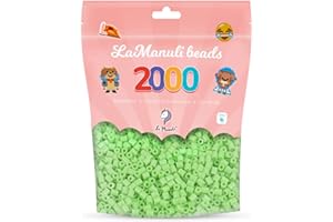 La Manuli Fuse Beads, Approx. 2000 Pieces Midi (5mm) Ironing Beads in a Resealable Bag (Light Green)