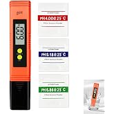 PH Meter, High Precision Digital PH Tester with Automatic Calibration, Range 0-14, Meter for Pools, Aquariums, Hydroponics an