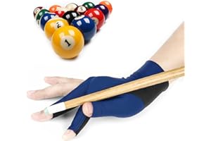 HAYAWW 3 Finger Billard Handschuhe, Billard-Handschuhe Rechte Snooker Handschuh Queue Handschuhe DREI Finger Billard SchüTzen Handschuhe, Passt Auf Rechte Hand, FüR Shooter, Snooker, Queue