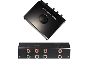 BestPlug Audio Maj Box Switch, 3 Entrées RCA, 1 Sortie, Noir