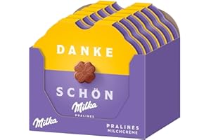 ‎MILKA Milka Kleines Dankeschön Pralinen – Alpenmilch-Schokolade mit feiner Milchcrème-Füllung – 12 x 44g