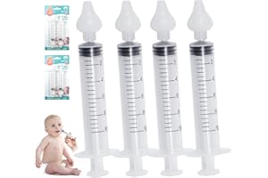 ARONRAVE Nasensauger Baby 4 Nasensauger Baby 10 ml Nasendusche Kinder mit Silikon Nasenreiniger Tragbares Säuglings Nasenreinigungsspülgerät Wiederverwendbar Nasenwaschreiniger