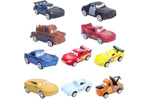 SIMMPU Cars Figure Toy Cake Topper Set 10pcs Mini Race Cars Truck Figure Racing Car Toys, Car Model Cake Decoration For Kids,Mini Play Vehicle Car Children Birthday Party Gift for Boys Girls