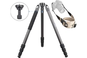 INNOREL ST324CT Treppiede in Fibra di Carbonio Altezza Massima 160 cm Carico Massimo 20 kg Diametro tubo 32 mm Supporto per Videocamera Professionale, Birdwatching con Adattatore per Ciotola da 58 mm