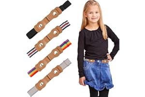 Puedno 4 Stück Gürtel Kinder, Gürtel Ohne, Verstellbare Elastischer Schnallenfreier Kindergürtel, Unsichtbare Stretchgürtel für Jungen Mädchen, Einstellbar Belts für Jeans Hosen Kleid
