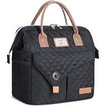 Lekesky Sac Isotherme Repas Femme 15 L Lunch Bag Glaciere Souple Isotherme,Sac Repas Portable Multi-usages Polyfonctionnel et étanche, Lunch Box pour Étudian/Bureau/Pique-nique