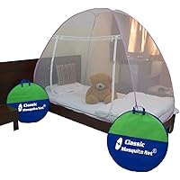 Classic Mosquito Net Classic Foldable Mosquito Net (Single Bed)With Free Saviours - (Pink)