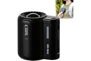 YSINOBEAR Portable Clip-on Waist Fan - 3 Speed Personal Cooling Belt Fan With Strong Airflow, Mini Under Shirt Wearable (Black)