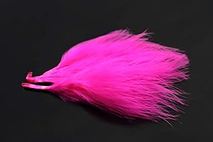 Tigofly 100 Stück/Los, 17 Farben, Türkei, Marabu-Blutfedern, wollige Bugger-Luftschlangen, Fliegenbinden, Federmaterialien (Fuscia)