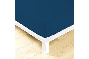 LARA MORADA - Lenzuolo sotto con Angoli Matrimoniale Elasticizzati, 100% Cotone, Made in Italy, Tinta Unita, per Letto Matrimoniale 2 Posti, 180cmx200cm + 25cm, Blu Royal