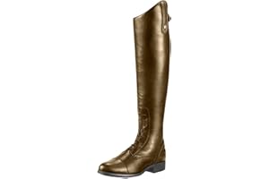 WEHAM Reitstiefel für Damen und Herren, Retro-Schnürstiefel aus PU-Leder, lange Reitstiefel für Anfänger