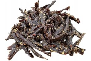 NEW BEER SNACK - Beef Jerky - Snack de Boeuf Séché - Viande Séchée Assaisonnée Aromatiquement - Cadeau Gourmand - Nourriture Humain, Snack Salé - Chunky de Boeuf, Goût Américain, 250 g