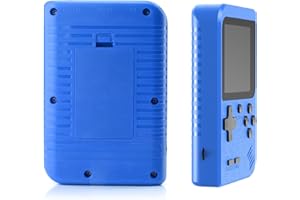 GEZIMETIE Handheld Spielkonsole, Retro Handheld Konsole Mit 500 Klassischen Fc Spielen, 3" LCD-Bildschirm, Retro Game Console Für Zwei Spieler Spiele Und Tv-Ausgang, Kinder Und Erwachsene (Blau)