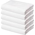 Luxsha Homes 100% Cotton Large Full Size White Bath Towels for Hotel and Spa, Super Soft Absorbent Antibacterial, 600 GSM, Full Large Size-60 inch x 30 inch or 152 cm x 76 cm (Pack of 4)