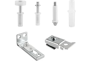 TOPHOMER 6 Pcs Bi-Fold Door Repair Kit, Bifold Door Hardware Repair Replacement Part with 3/8" Pivots, 7/8" to 1" Guide Wheel and Brackets for Accordion Barn Folding Door
