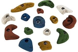 ALPIDEX 15 Prises d'escalade | Différentes Tailles Formes | Taille L, M, S | Pierres Escalade | Set Prises d'escalade | Poignées Escalade