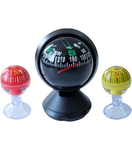 Boussole Sphérique Pour Tableau De Bord De Voiture, Pour Une Navigation Precise En Voiture En Bateau Et En Exterieur 1 Piece 91886671
